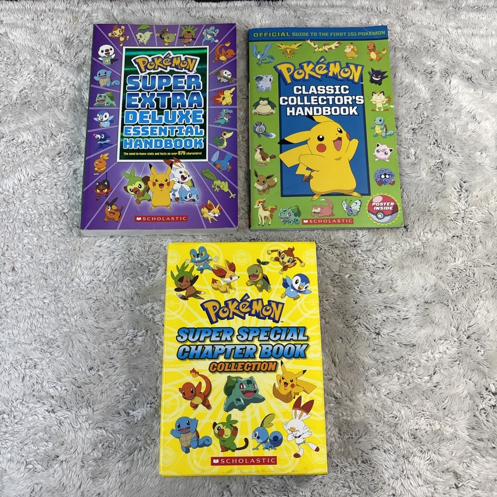 Pokemon Super Special Flip Book Collection With 2 Collectors Handbooks & Posters